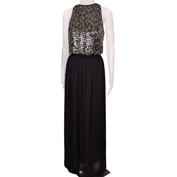 ALI & JAY 2 PC. Confetti Sequins Top & Black Maxi Skirt Set Outfit XS/S - Picture 1 of 4